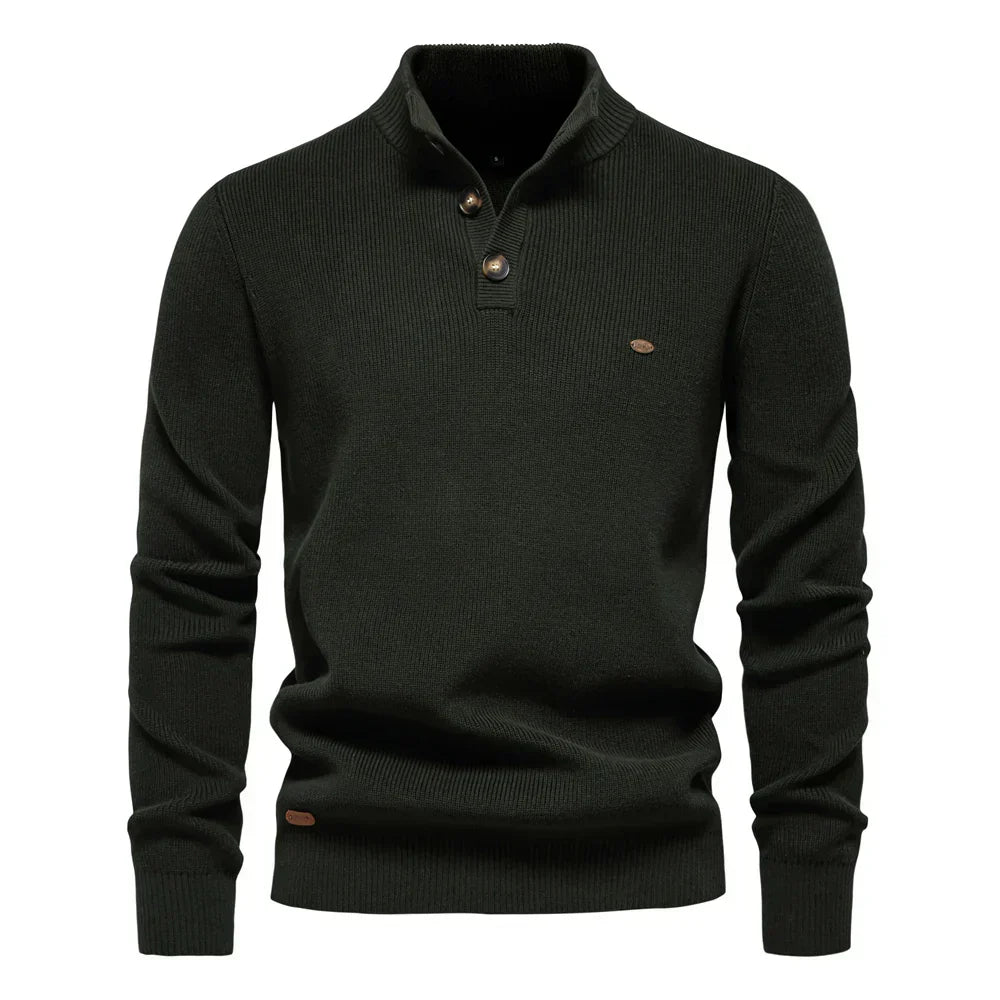 James - Men's Button-Down Sweater