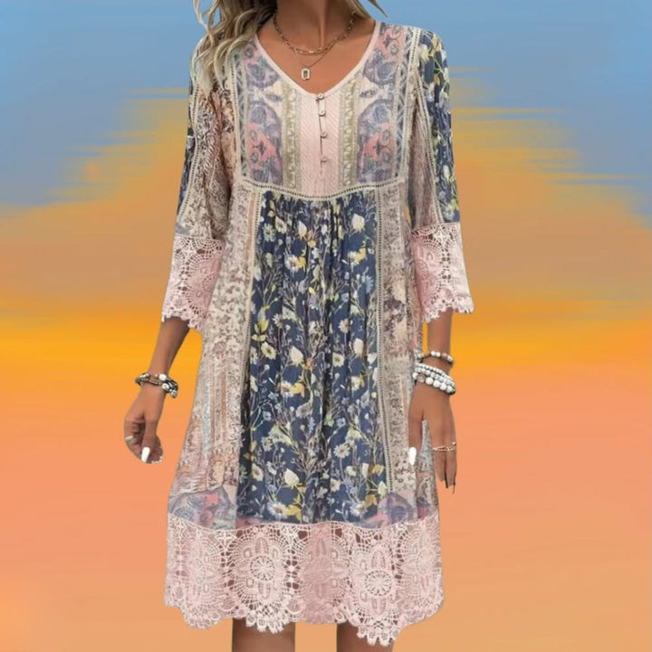 NAYA | BOHO-LUXE FLOWING MIDI DRESS