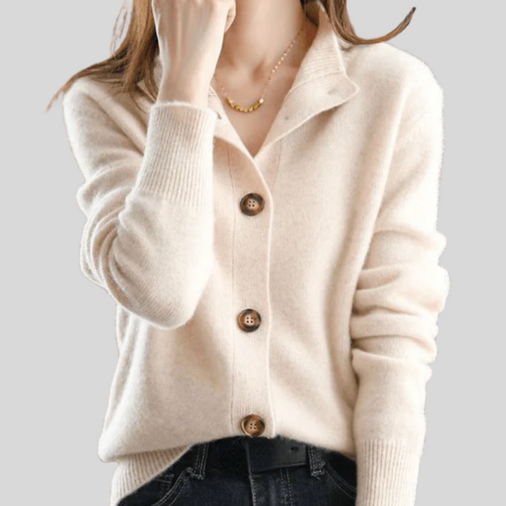 Claire | Retro-style Cashmere Cardigan