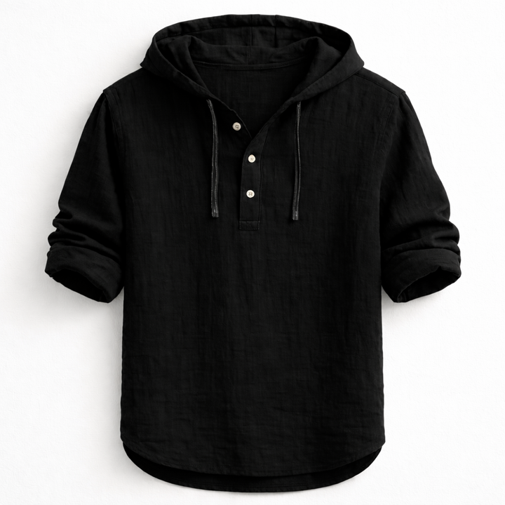 Hamish - Dante Linen Hooded Shirt