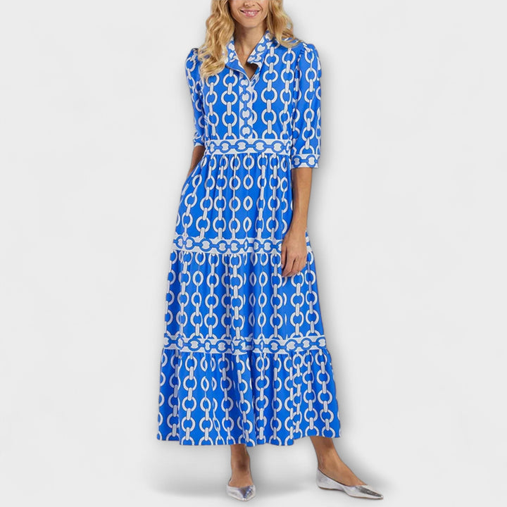 JULIANA | MIDI DRESS WITH CHAIN PRINT