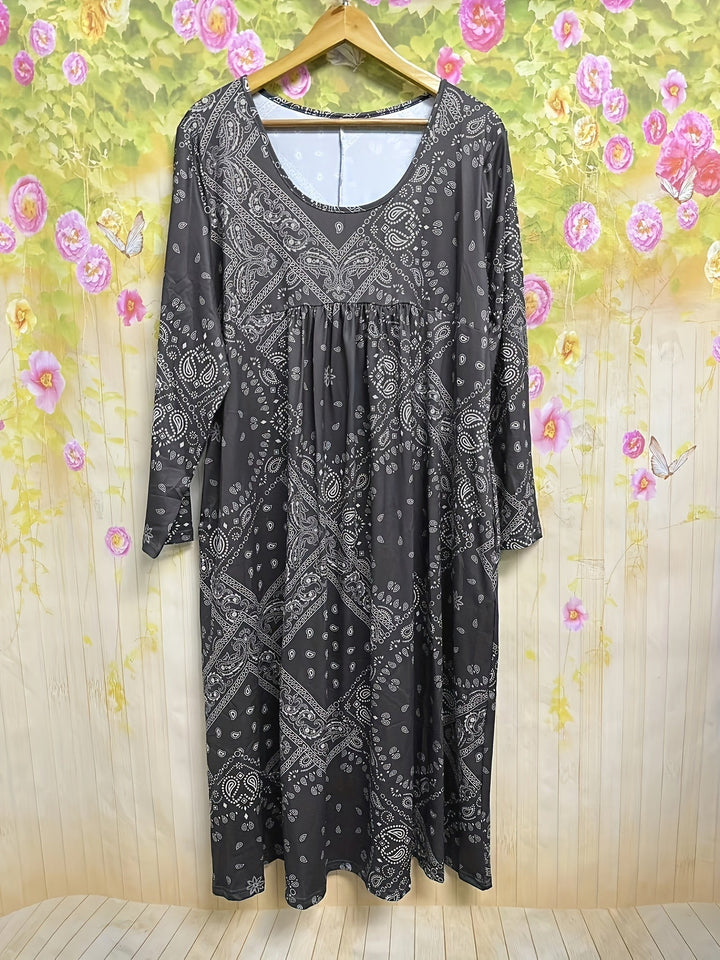 ELOWEN | Casual Long-Sleeved Midi Dress
