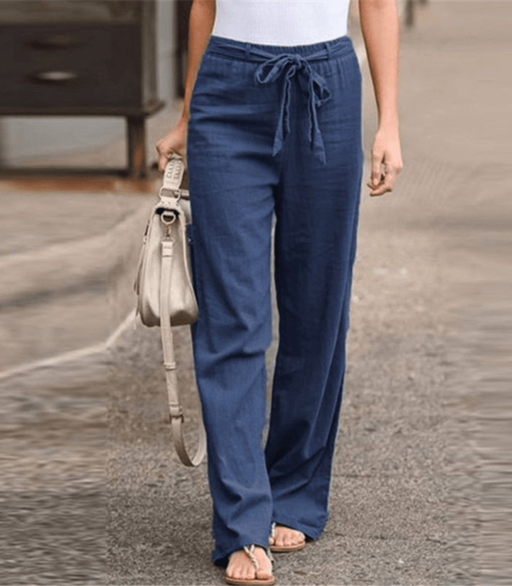 Joleen - Women's Relaxed Trousers with Drawcord and Elasticated Waist