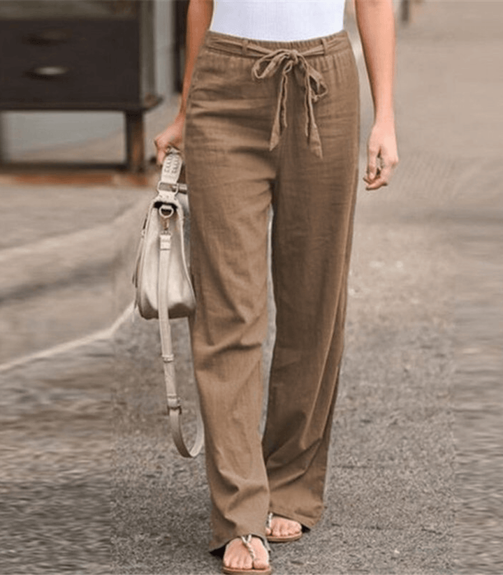 Joleen - Women's Relaxed Trousers with Drawcord and Elasticated Waist
