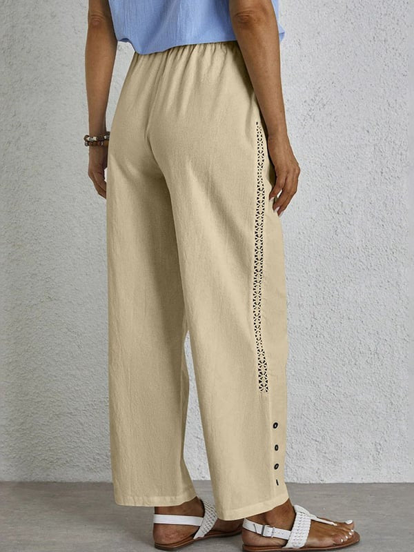 Shania - Relaxed Button-Front Trousers
