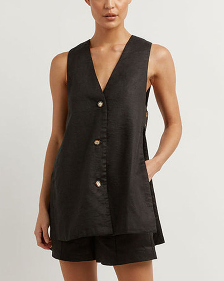 Fiona - Sleeveless co-ord with buttons