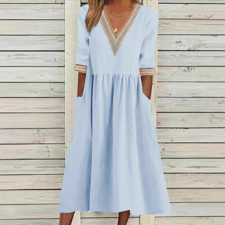 LIVIA | MID-LENGTH LACE DRESS