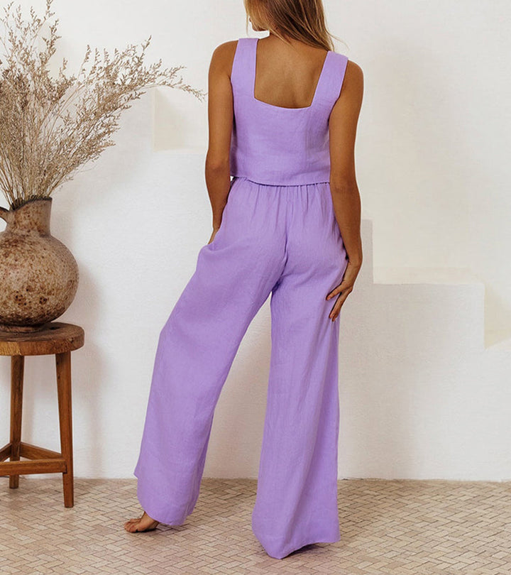 Megan - Minimalist Top and Flared Trousers Co-ord