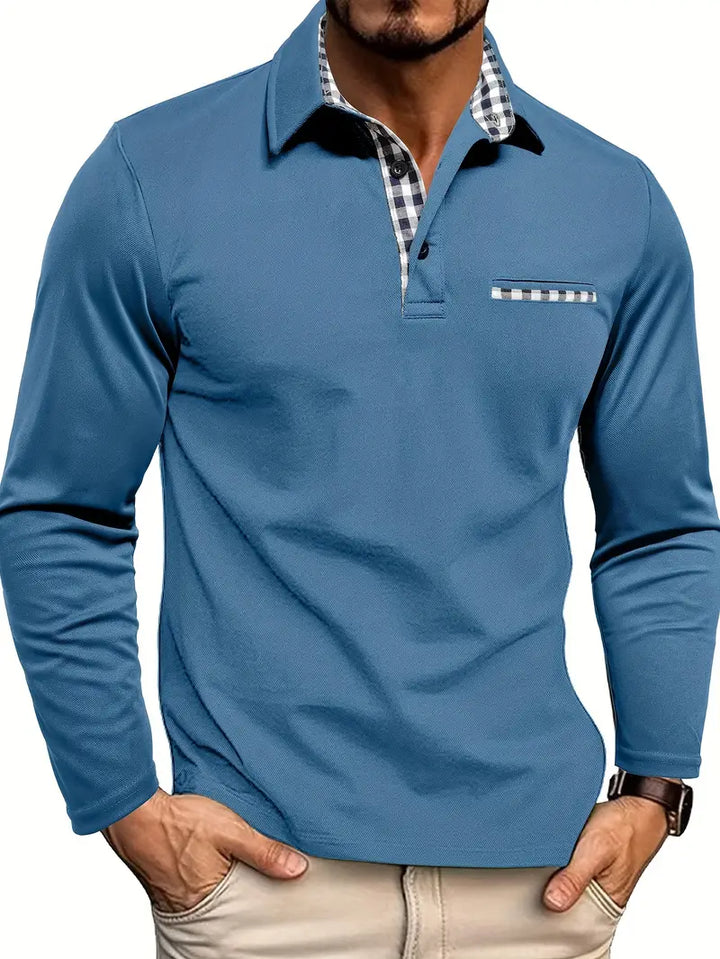 Freddie – Long-sleeved tailored polo shirt