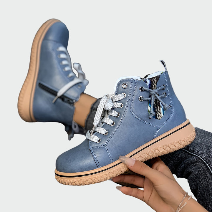 Orthopaedic leather ankle boots