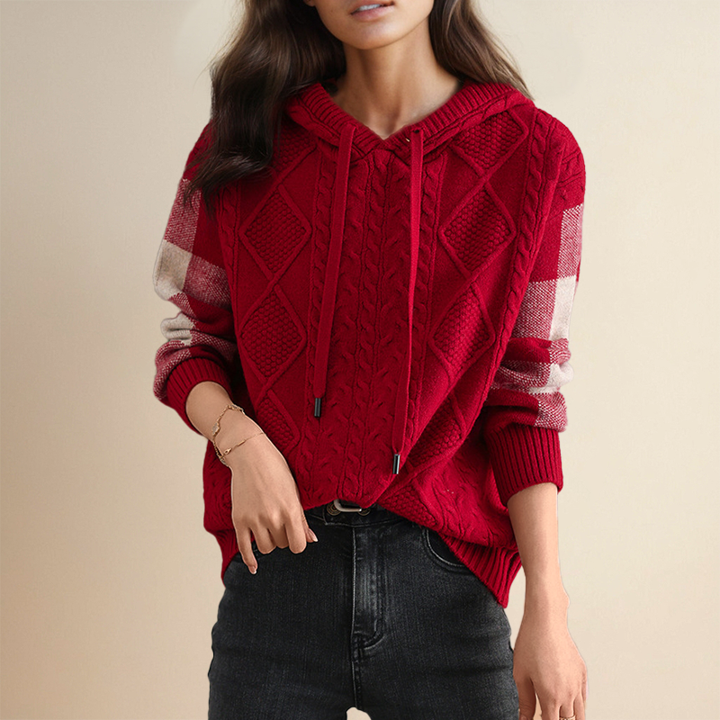 Emily | Cable-Knit Hooded Jumper