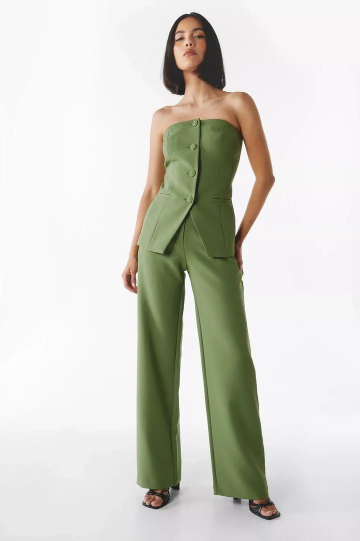 BRIA - Sleeveless Buttoned Two-Piece Co-ord