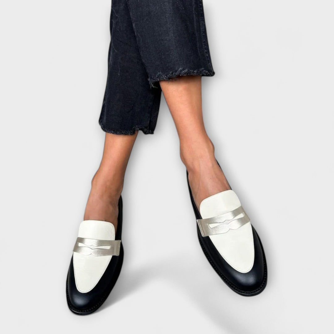 Xara™ | Black Metallic Loafers