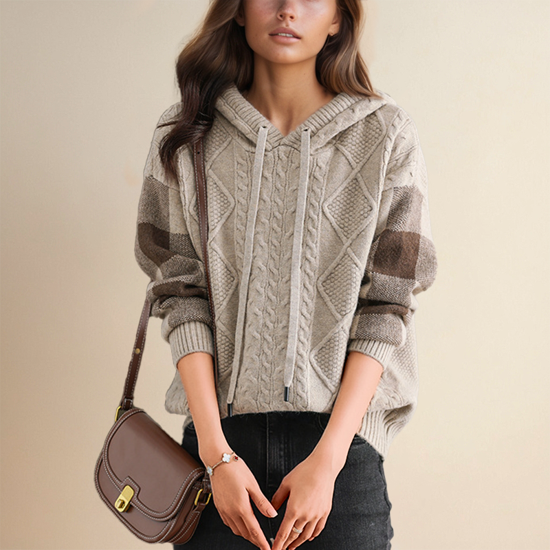 Emily | Cable-Knit Hooded Jumper