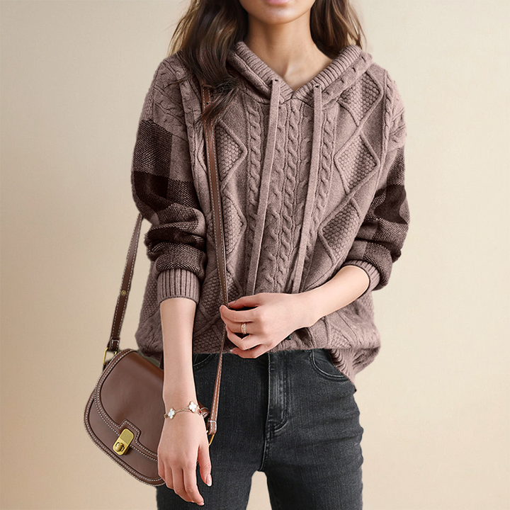Emily | Cable-Knit Hooded Jumper