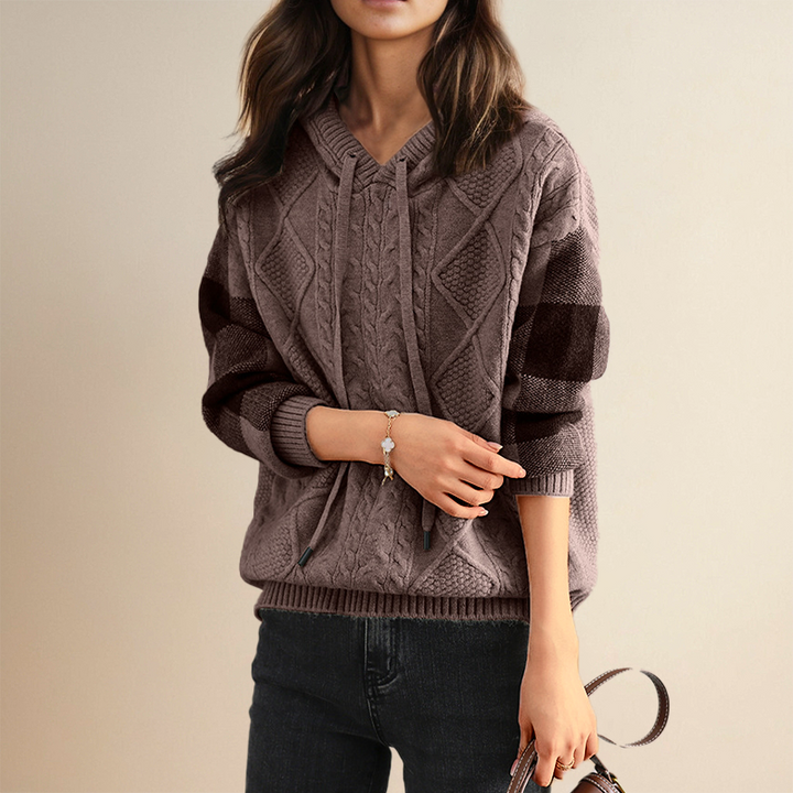 Emily | Cable-Knit Hooded Jumper