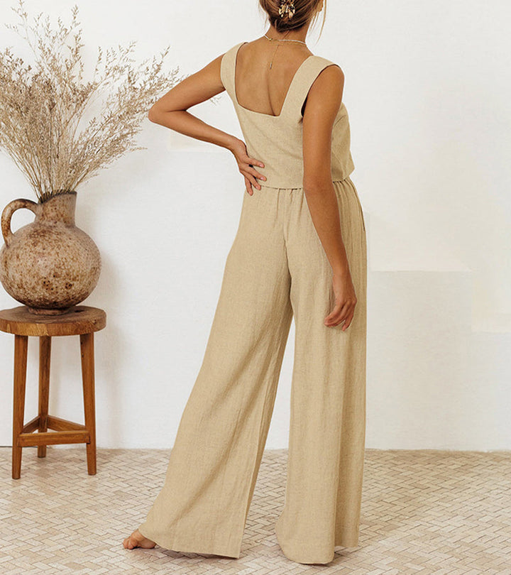 Megan - Minimalist Top and Flared Trousers Co-ord
