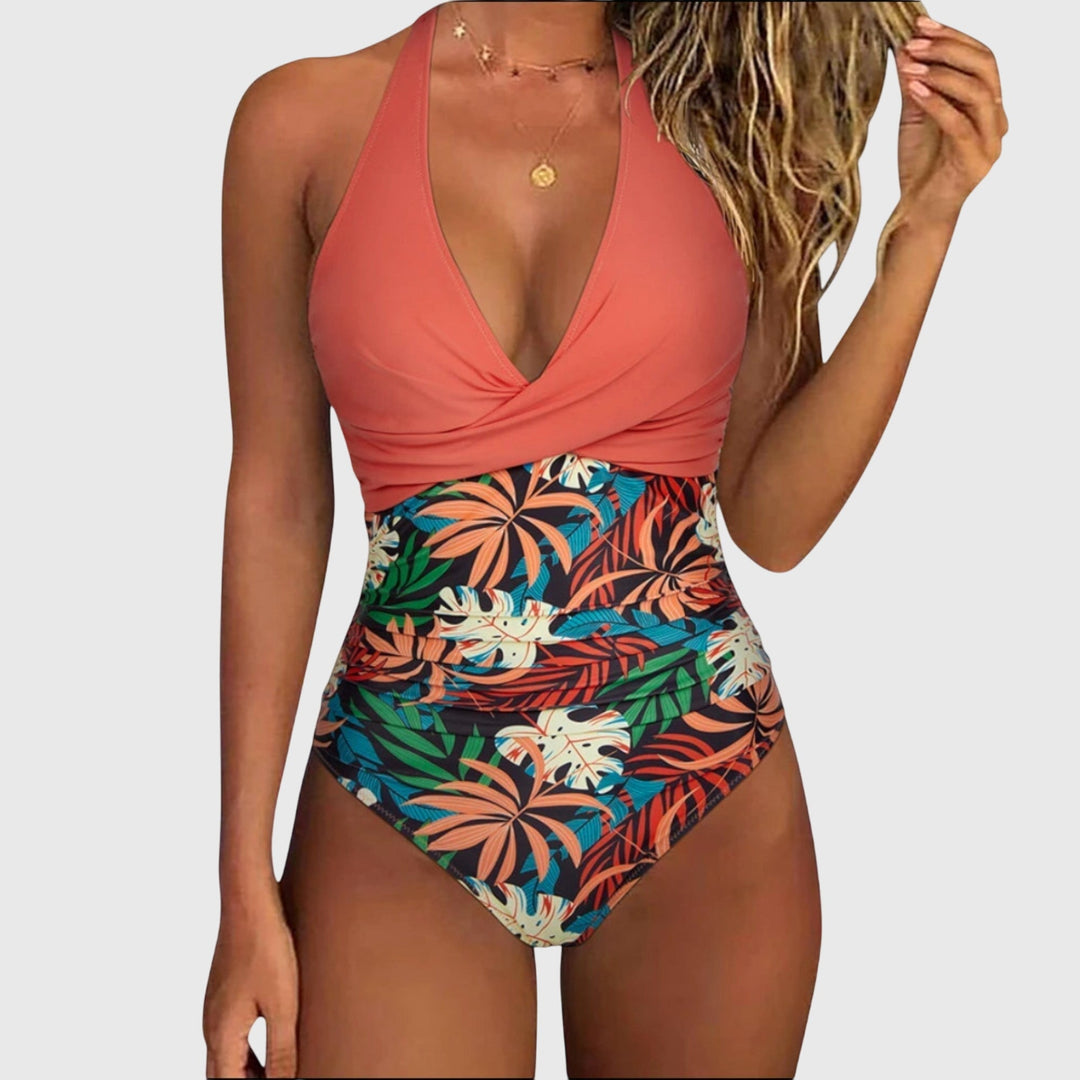Florence - Elegant women's swimsuit with V-neckline
