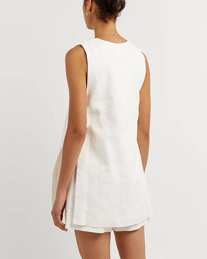 Fiona - Sleeveless co-ord with buttons
