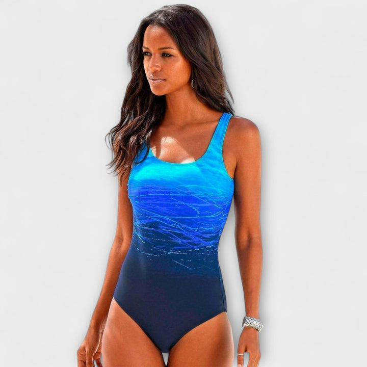 Sporty one-piece swimsuit