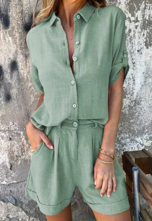 Melda - Airy Buttoned Co-ord