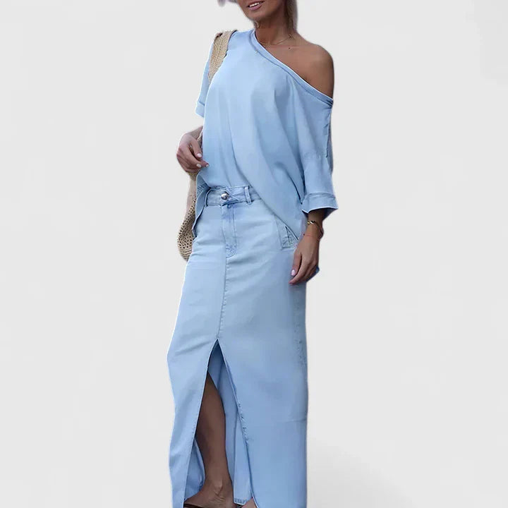 Averlynn | Elegant Maxi Skirt Co-ord